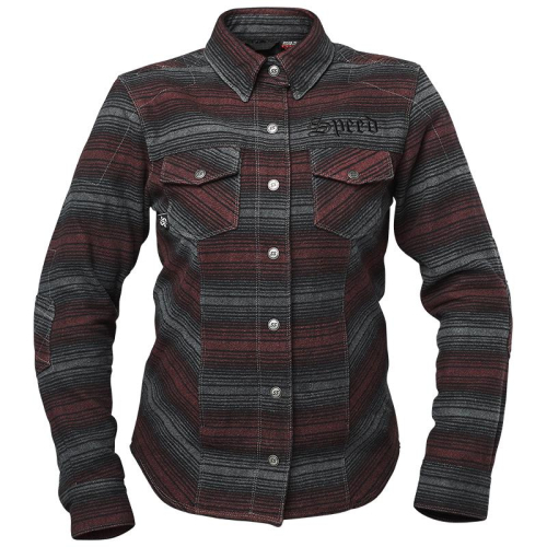 Speed & Strength - Speed & Strength Brat Armored Womens Flannel - 1106-1410-0351 - Black/Burgundy - X-Small