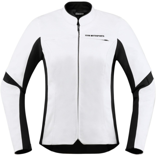 Icon - Icon Overlord Leather Womens Jacket - 2813-0825 - White - Medium