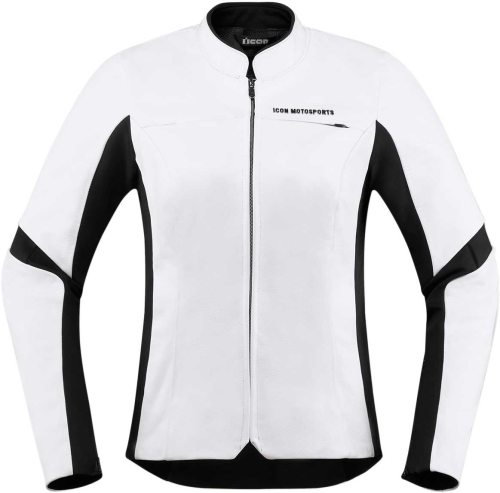Icon - Icon Overlord Leather Womens Jacket - 2813-0823 - White - X-Small