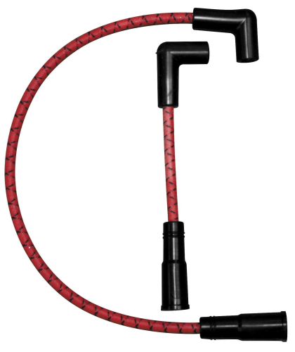 Sumax - Sumax Braided Cloth Plug Wire - Red/Black - C20238