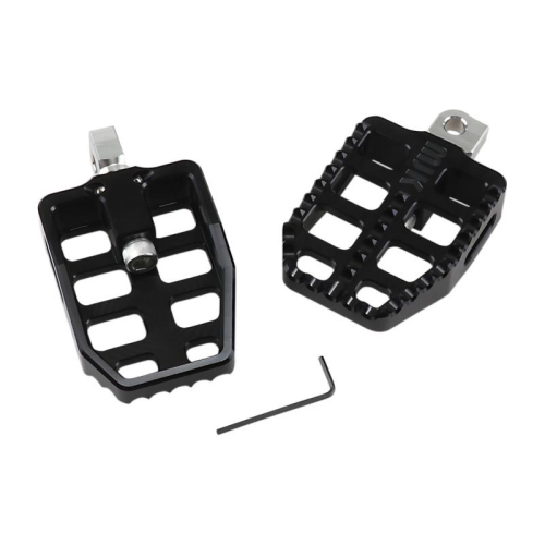 MJK Performance - MJK Performance Billet Footpegs - 3in. L X 4in. W - Black Anodized - P-4541