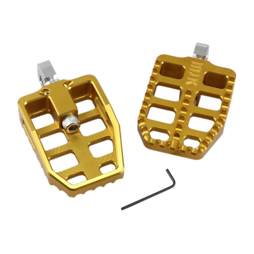 MJK Performance - MJK Performance Billet Footpegs - 3in. L X 4in. W - Red Anodized - P-4542