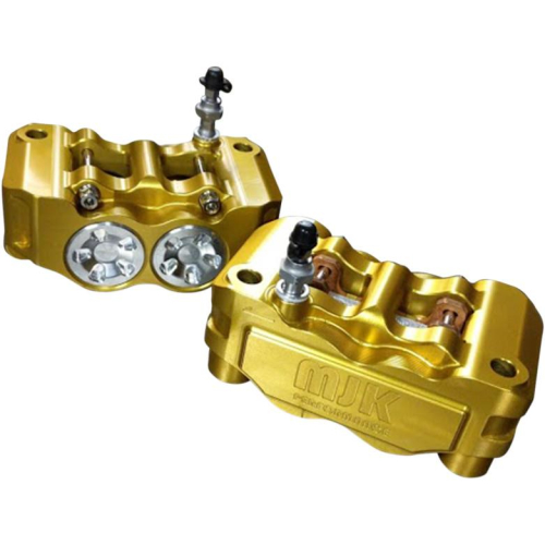 MJK Performance - MJK Performance Radial Mount Mono Block Brake Caliper - Left - Gold - P-4663