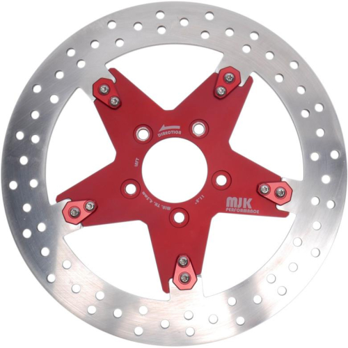 MJK Performance - MJK Performance Star 11.8in. Floating Brake Rotor - Red Anodized - P-4651