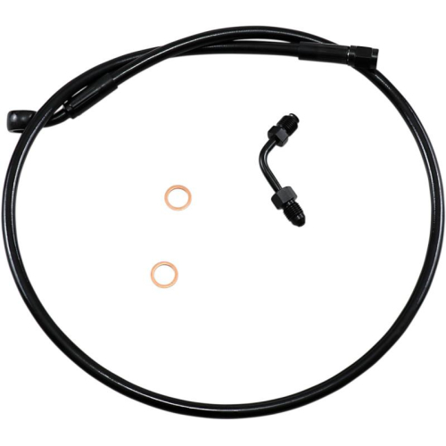 Magnum - Magnum Black Coated XR Stainless Upper Front Brakeline Kit with Black Fittings - 33in. Total Length - SBB1501-33