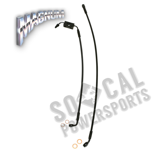 Magnum - Magnum Black Coated XR Stainless Front Brakeline Kit with Black Fittings - 36in. Total Length - SBB1316-36