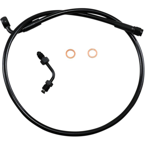 Magnum - Magnum Black Coated XR Stainless Upper Front Brakeline Kit with Black Fittings - 31in. Total Length - SBB1502-31
