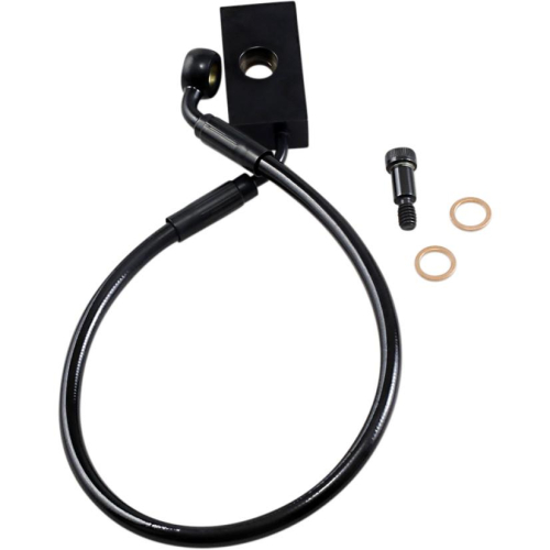Magnum - Magnum Black Coated XR Stainless Lower Front Brakeline Kit with Black Fittings - 13.5625in. Total Length - SBB1127-00