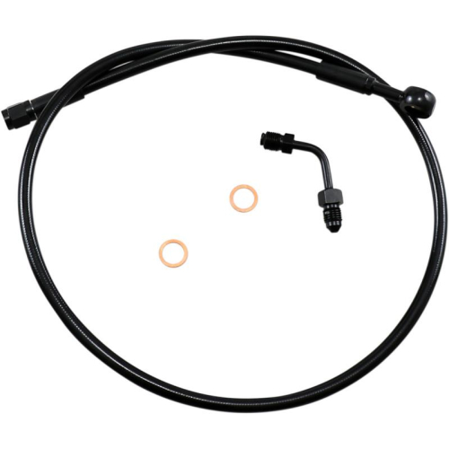 Magnum - Magnum Black Coated XR Stainless Upper Front Brakeline Kit with Black Fittings - 32in. Total Length - SBB1506-32
