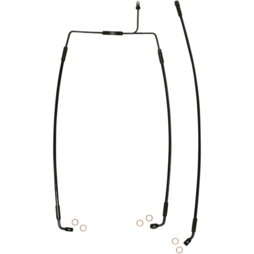 Magnum - Magnum Black Coated XR Stainless Front Brakeline Kit with Black Fittings - 21in. Total Length - SBB1307-21