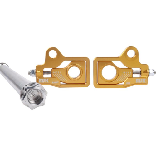 MJK Performance - MJK Performance Low Profile Rear Axle Adjuster Kit - Gold Anodized - P-4620