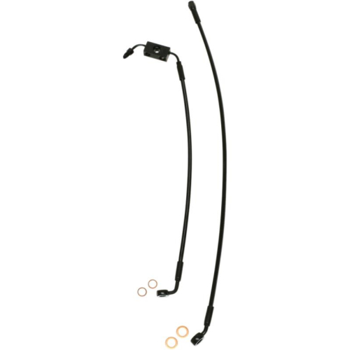 Magnum - Magnum Black Coated XR Stainless Front Brakeline Kit with Black Fittings - 28in. Total Length - SBB1316-28
