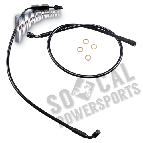 Magnum - Magnum Black Coated XR Stainless Front Brakeline Kit with Black Fittings - 29in. Total Length - SBB1325-29