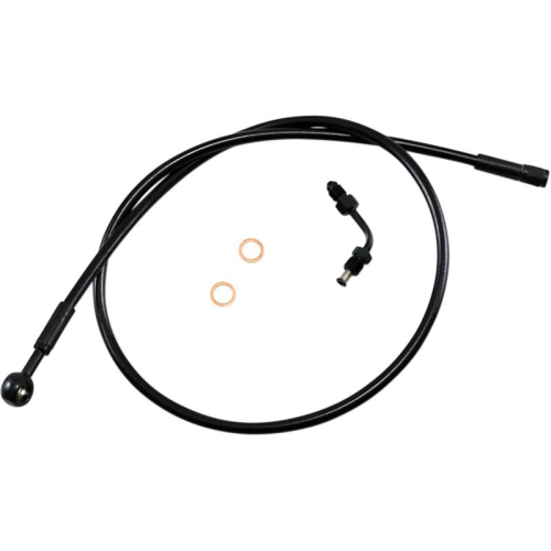 Magnum - Magnum Black Coated XR Stainless Upper Front Brakeline Kit with Black Fittings - 36in. Total Length - SBB1506-36