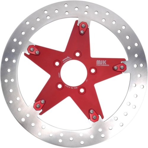 MJK Performance - MJK Performance Star 13in. Floating Brake Rotor - Red Anodized - P-4652