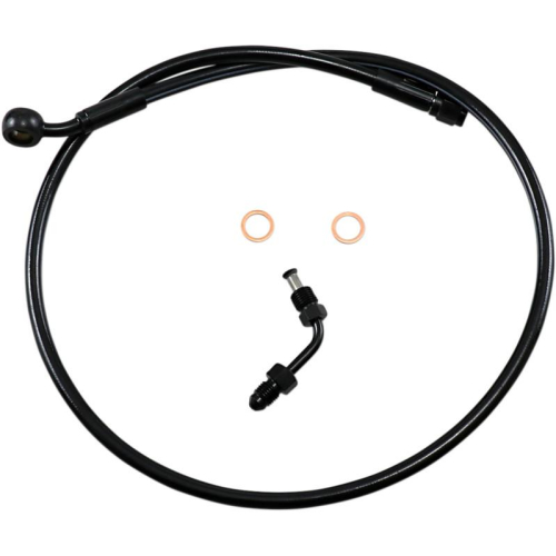 Magnum - Magnum Black Coated XR Stainless Upper Front Brakeline Kit with Black Fittings - 32in. Total Length - SBB1501-32