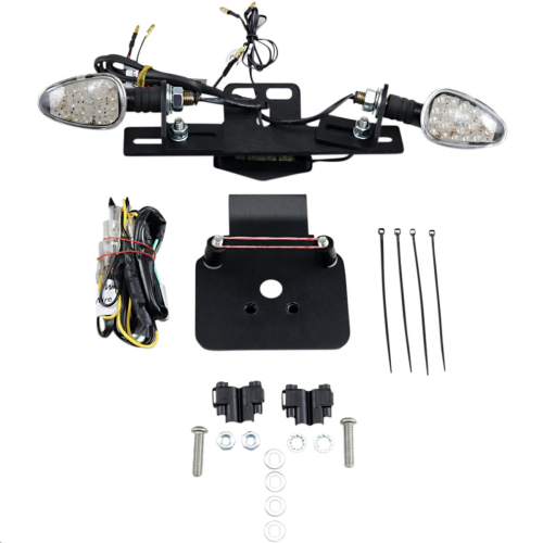 Targa - Targa Tail Kit with LED Turn Signals - Black/Clear Cat-Eye - 22-265LED-L
