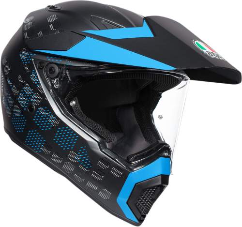 AGV - AGV AX-9 Graphics Helmet - 7631O2LY00606 - Matte Black/Cyan Blue - MS