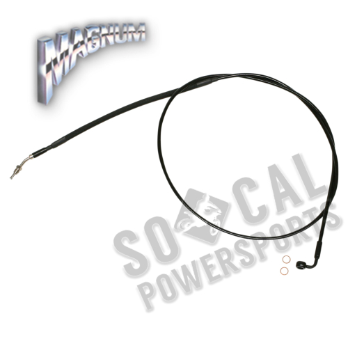 Magnum - Magnum XR Stainless Hydraulic Clutch Line - Stock Length - Black/Black Fittings - SBB0106-74