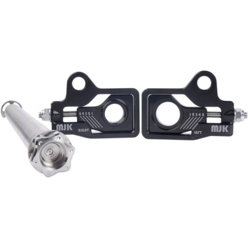 MJK Performance - MJK Performance Low Profile Rear Axle Adjuster Kit - Black Anodized - P-4618