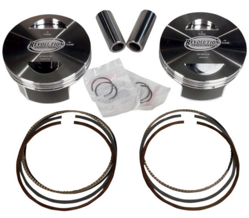 Revolution Performance - Revolution Performance Monster Big Bore Piston Kit (139in. Dished) - Bore 4.50in. - Stroke 4.375in. - 10.5:1 Compression - 301-600W