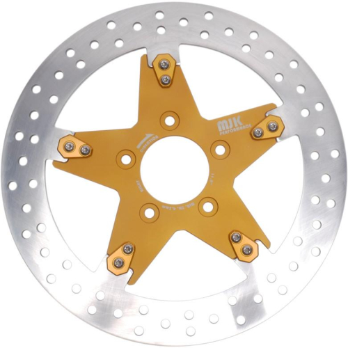 MJK Performance - MJK Performance Star 11.8in. Floating Brake Rotor - Gold Anodized - P-4653