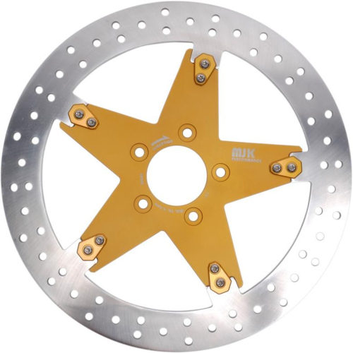 MJK Performance - MJK Performance Star 13in. Floating Brake Rotor - Gold Anodized - P-4654