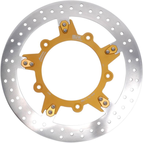 MJK Performance - MJK Performance Enforcer 13in. Floating Brake Rotor - Gold Anodized - P-4660