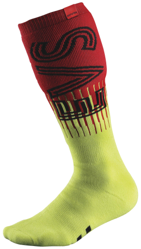 EVS - EVS Moto Torino Socks - MSOCKT-HIVIZ/R-L/XL - Hi-Vis Yellow/Red - Lg-XL