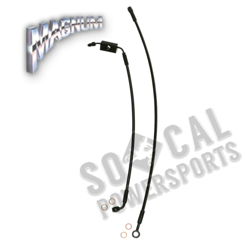 Magnum - Magnum Black Coated XR Stainless Front Brakeline Kit with Black Fittings - 23in. Total Length - SBB1326-23