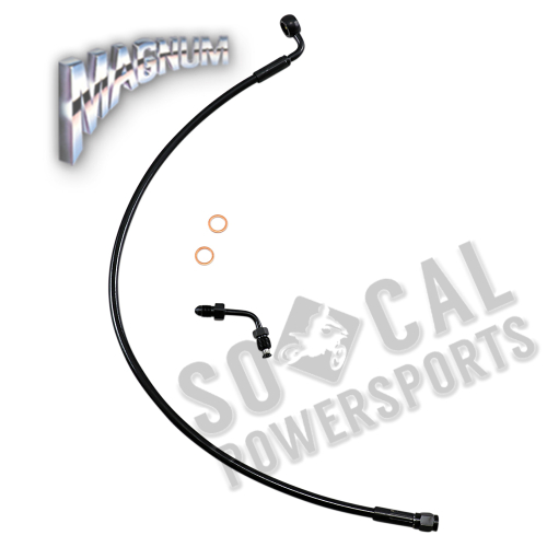Magnum - Magnum Black Coated XR Stainless Upper Front Brakeline Kit with Black Fittings - 21in. Total Length - SBB1502-21