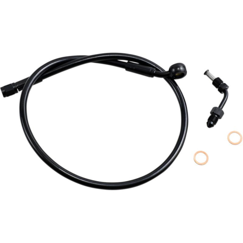Magnum - Magnum Black Coated XR Stainless Upper Front Brakeline Kit with Black Fittings - 24in. Total Length - SBB1501-24