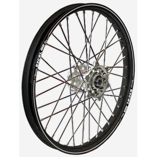 Dubya - Dubya MX Rear Wheel with DID Dirtstar Rim - 1.85x19 - Silver Hub/Black Rim - 56-4152SB