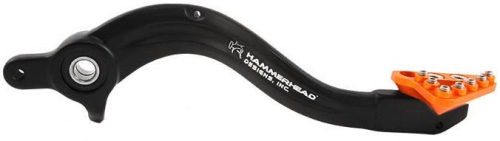 Hammerhead Designs - Hammerhead Designs Forged Aluminum Brake Pedal - Black/Orange - 12-0565-21-40