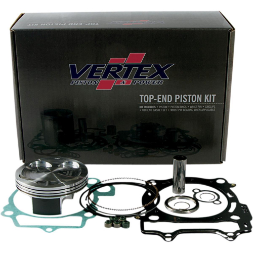 Vertex - Vertex Race GP Style Top End Piston Kit - Standard Bore 76.97mm, 14.8:1 High Compression - VTKTC24023C
