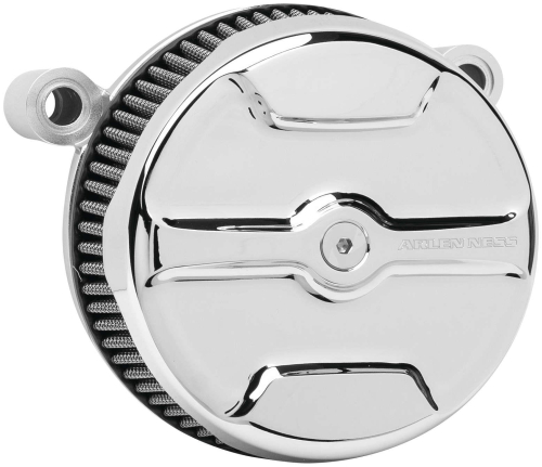 Arlen Ness - Arlen Ness Big Sucker Stage I Air Filter Kit - Chrome Knuckle - Synthetic Filter - 50-759