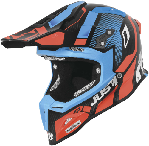 Just 1 - Just 1 J12 Vector Helmet - 606323015104705 - Orange/Blue/Carbon Gloss - Large