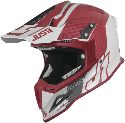 Just 1 - Just 1 J12 Synchro Helmet - 606323027604602 - Gray/Burgundy Matte - X-Small