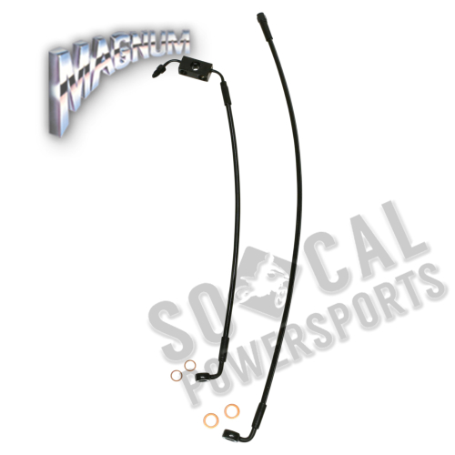 Magnum - Magnum Black Coated XR Stainless Lower Front Brakeline Kit - 20-3/4in. , 24in. Total Length - SBB1318-24