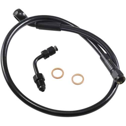 Magnum - Magnum Black Coated XR Stainless Upper Front Brakeline Kit with Black Fittings - 21in. Total Length - SBB1501-21