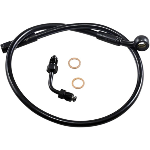 Magnum - Magnum Black Coated XR Stainless Upper Front Brakeline Kit with Black Fittings  - 23in. Total Length - SBB1501-23