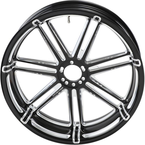 Arlen Ness - Arlen Ness Forged Billet 7 Valve Rear Rim - 17in. x 6.25in. - Black - 10301-201