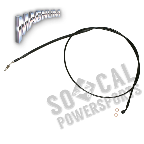 Magnum - Magnum XR Stainless Hydraulic Clutch Line - Stock Length - Black/Black Fittings - SBB0108-74