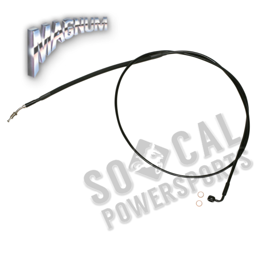 Magnum - Magnum XR Stainless Hydraulic Clutch Line - Stock Length - Black/Black Fittings - SBB0109-74