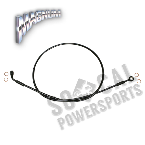 Magnum - Magnum Black Coated XR Stainless Front Brakeline Kit with Black Fittings - 48in. Total Length - SBB0607-48