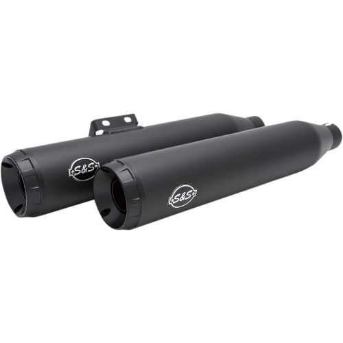 S&S Cycle - S&S Cycle Grand National Slip-on Mufflers - Black ceramic - 550-0754