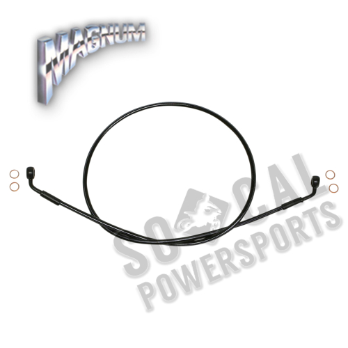 Magnum - Magnum Black Coated XR Stainless Front Brakeline Kit with Black Fittings - 48in. Total Length - SBB0606-48