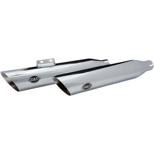 S&S Cycle - S&S Cycle Slash-Cut Mufflers - 49-State with Catalytics - Chrome - 550-0753