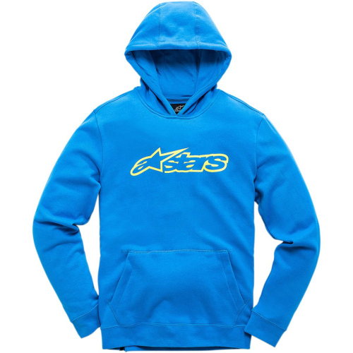 Alpinestars - Alpinestars Kids Blaze Fleece Zip-Front Hoody - 3038510007255M - Navy/Hi-Vis Yellow - Medium