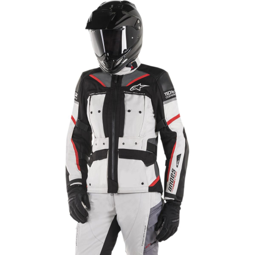 Alpinestars - Alpinestars Stella Andes Pro Drystar Tech Air Womens Jacket - 3217119-9113-S - Light Gray/Black/Dark Gray/Red - Small